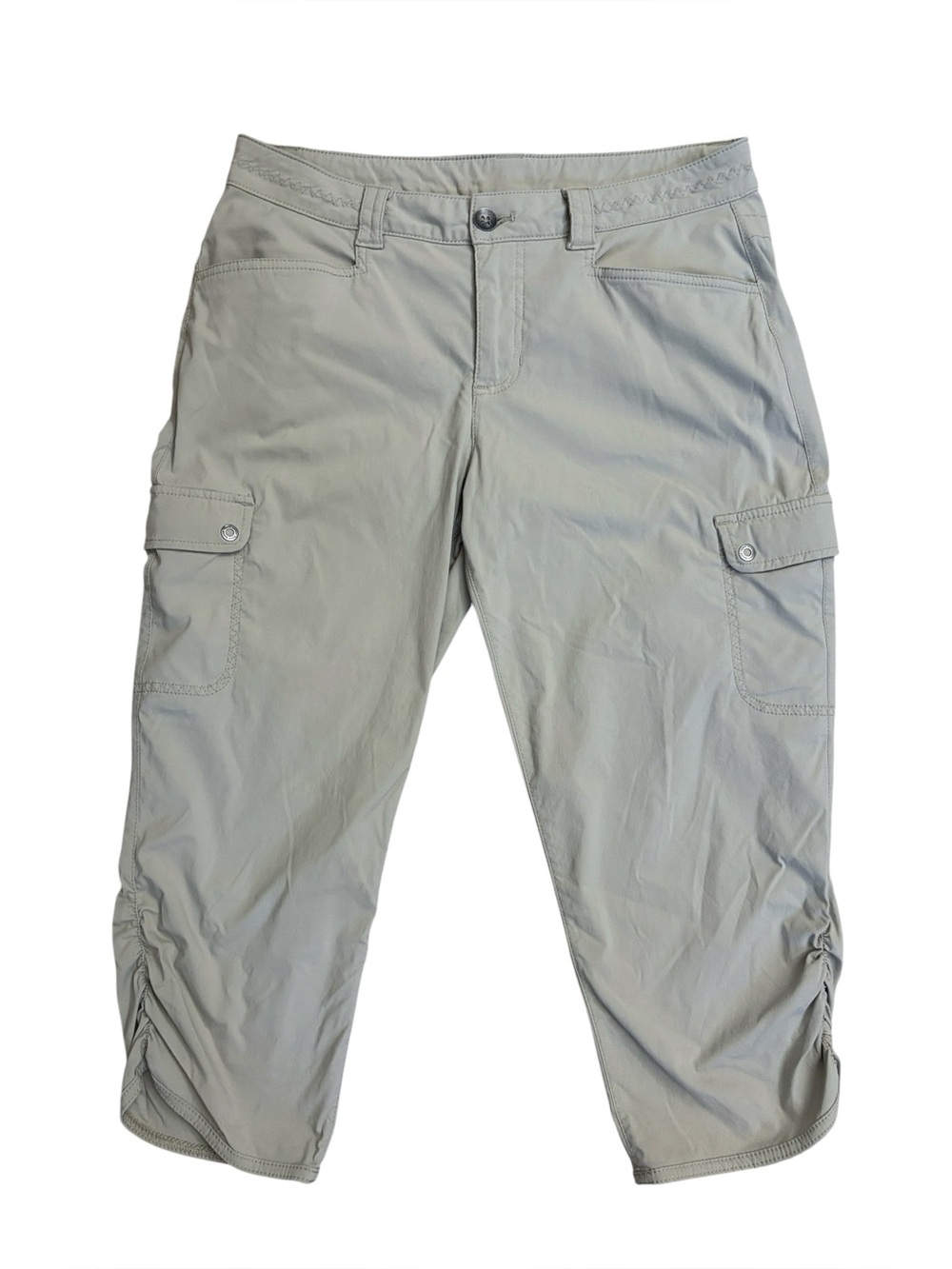 Eddie Bauer Tan Cargo Hiking Capri Pants Size 6